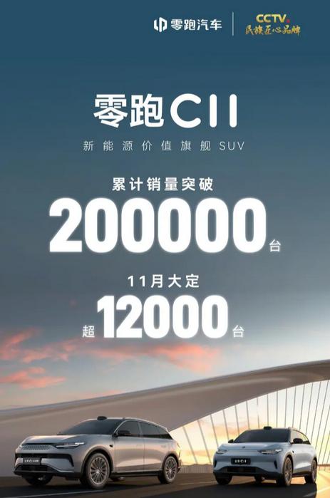 国产新能源SUV黑马！零跑C11累计销量突破20万台 11月大定超1.2万台-有驾